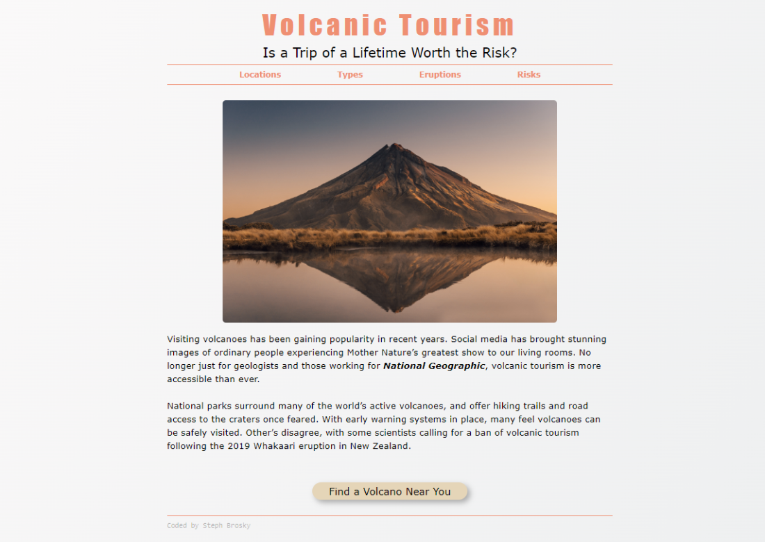volcano app display